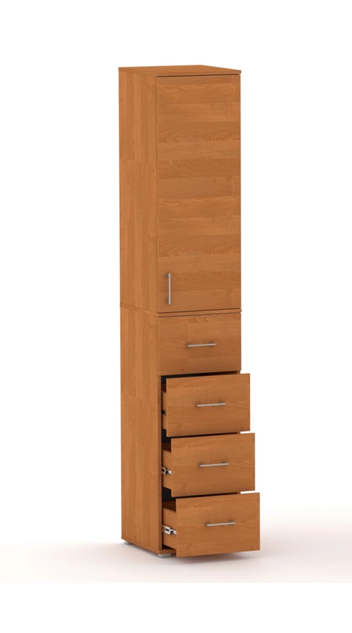 Szafa na ubrania z drążkiem Pola 215 - 4 szuflady 40-50 cm Olcha